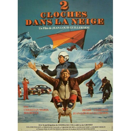 Deux cloches dans la neige 40x60