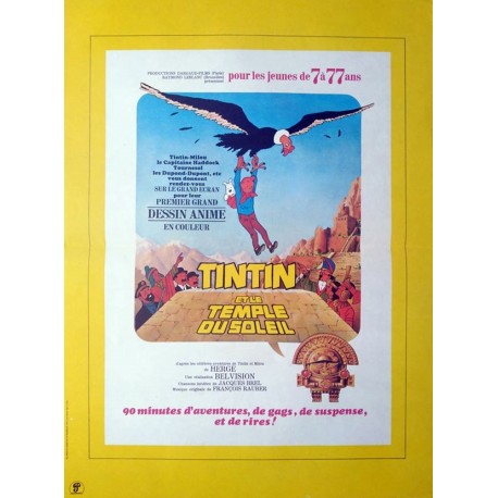 Tintin et le temple du soleil.40x60