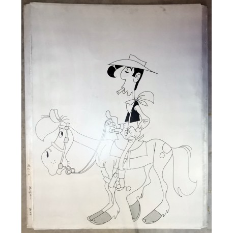 Lucky Luke plaque d'imprimerie.120x160