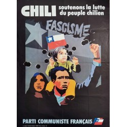 Chili soutenons la lutte du peuple Chilien fascisme 58x77
