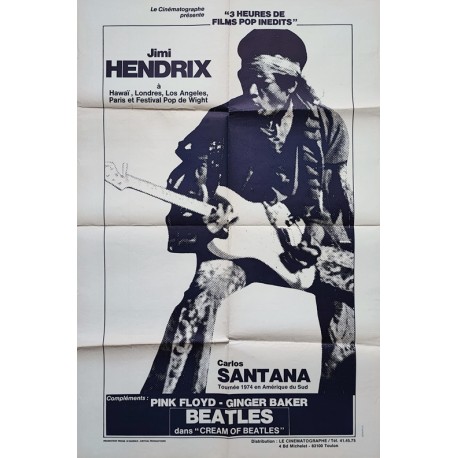 Jimi Hendrix Carlos Santana Pink Floyd Beatles 80x120