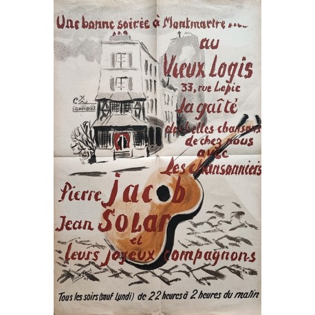 Cabaret du vieux logis Montmartre 39x59
