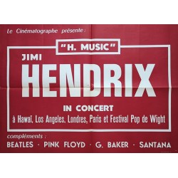 Jimi Hendrix in concert 80x60