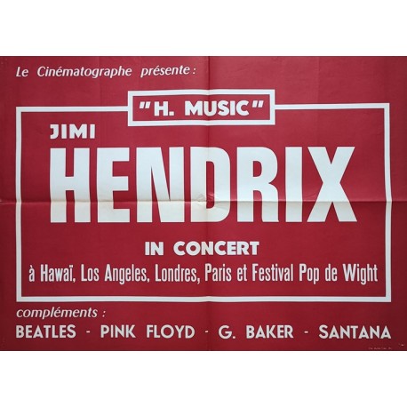 Jimi Hendrix in concert 80x60