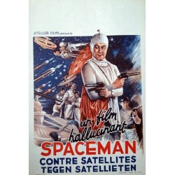 Spaceman contre satellites 35x55